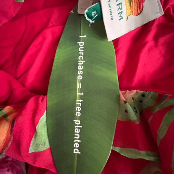 FARM Rio NWT one-shoulder tiered fruit maxi dress (XL) - Picture 5 of 11